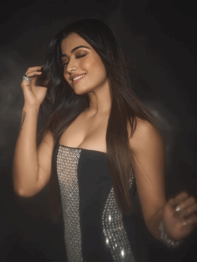Rashmika mandana in black dress