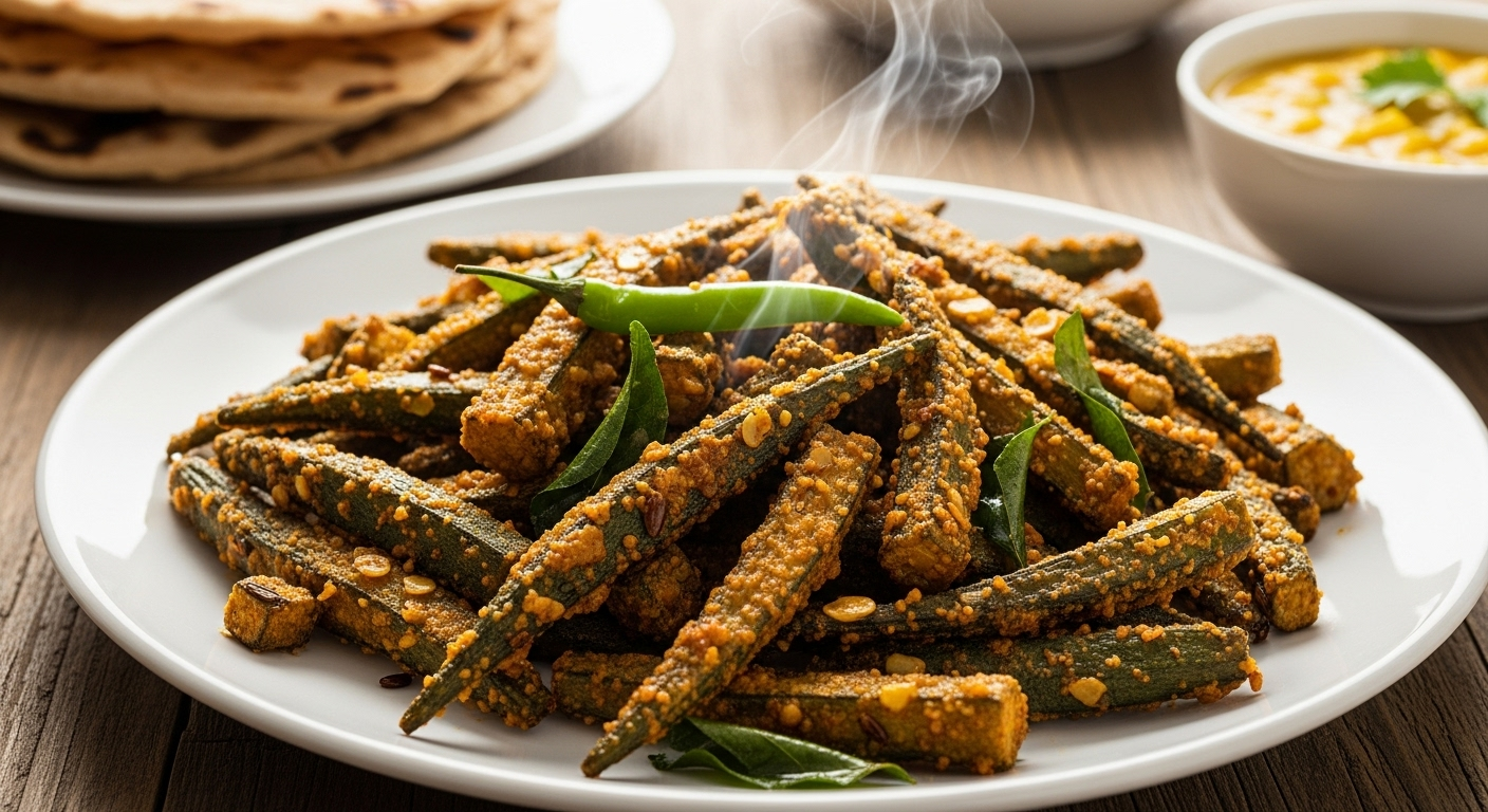 Bhindi Fry Recipe in Hindi.