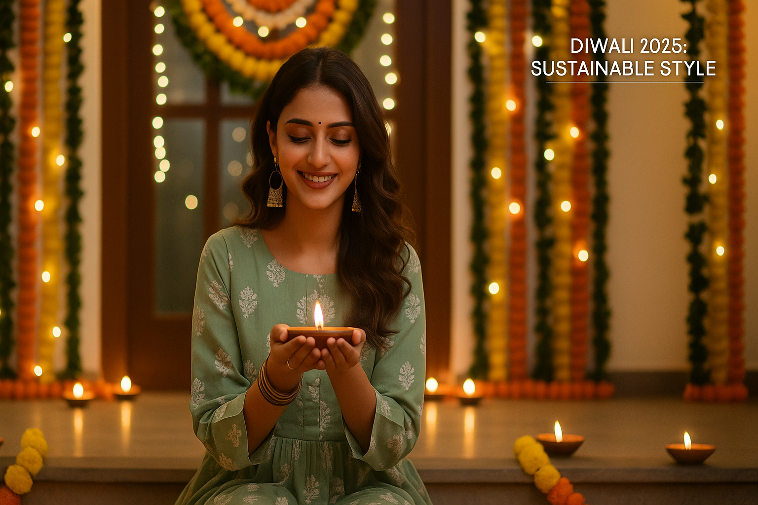 Diwali 2025 Sustainable Fashion: इको‑फ्रेंडली Outfits से Style और Environment दोनों बचाएं