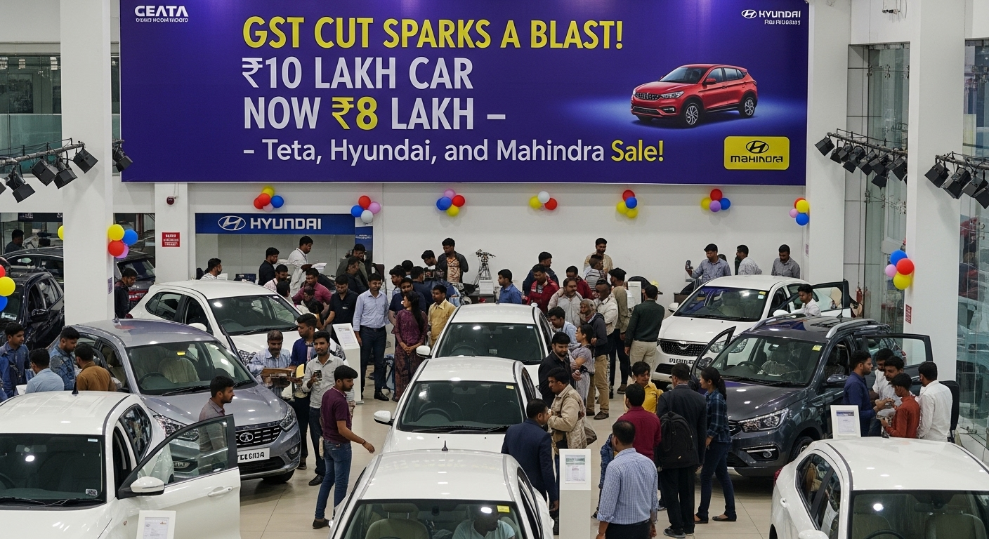 2025 में GST रेट घटने से Tata, Hyundai और Mahindra की कारें ₹1-2 लाख तक सस्ती हो गई हैं। जानिए कौन-से मॉडल्स पर मिल रही है जबरदस्त बचत और कैसे खरीदें नई कार फेस्टिव सीजन में डिस्काउंट के साथ।