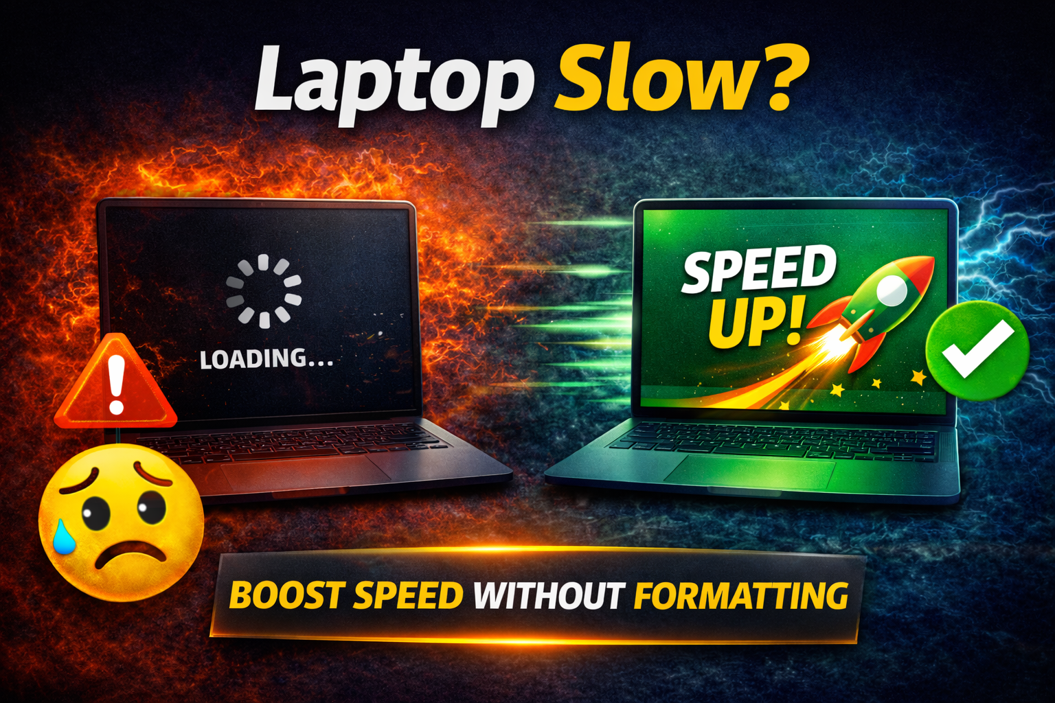 लैपटॉप स्लो हो गया है? बिना फॉर्मेट किए स्पीड बढ़ाने के आसान तरीके